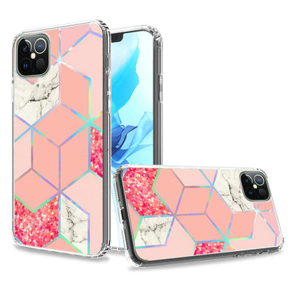 For Apple iPhone 14 Plus (6.7") Stylish Hybrid Fashion Marble Trendy Design Hard Back PC Shockproof TPU Protective  Phone Case Cover