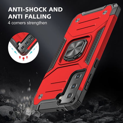 For Samsung Galaxy Note 20 Armor Hybrid with Ring Stand Holder Kickstand Shockproof Heavy-Duty Durable Rugged 2in2 Red Phone Case Cover