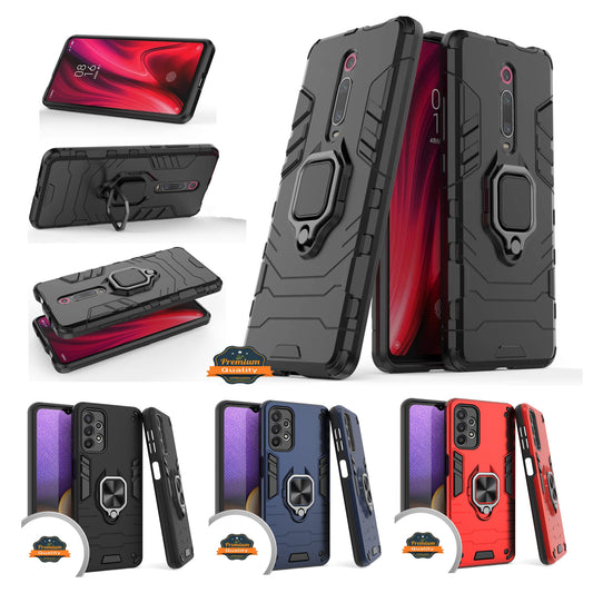 For Apple iPhone 14 (6.1") Military Grade Protection Heavy Duty Armor Shockproof with 360 Ring Kickstand Stand Holder  Phone Case Cover