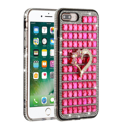 For Apple iPhone 8 Plus/7 Plus/6 Plus/6s Plus Fashion Luxury 3D Bling Diamonds Rhinestone Jeweled Ornament Shiny Crystal  Phone Case Cover