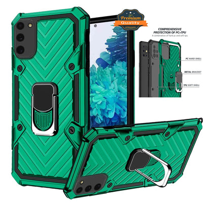 For Apple iPhone 13 Pro Max (6.7") with Magnetic Ring Holder 360° Rotating Kickstand PC & TPU Dual Layer Hybrid Full-Body Drop Proof Rugged  Phone Case Cover