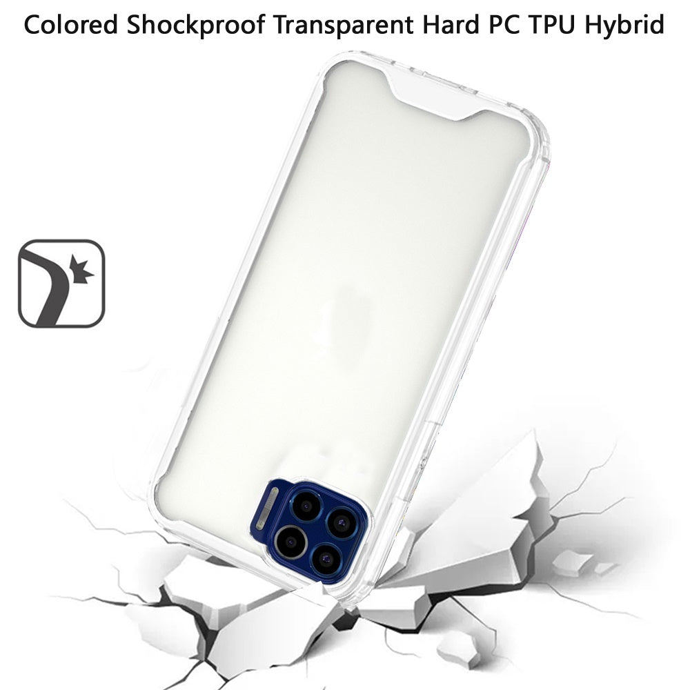For Samsung Galaxy S21 Ultra Colored Shockproof Transparent Hard PC + Rubber TPU Hybrid Bumper Shell Slim Protective Clear Phone Case Cover