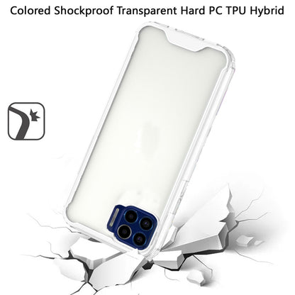 For Samsung Galaxy S21 Ultra Colored Shockproof Transparent Hard PC + Rubber TPU Hybrid Bumper Shell Slim Protective Clear Phone Case Cover