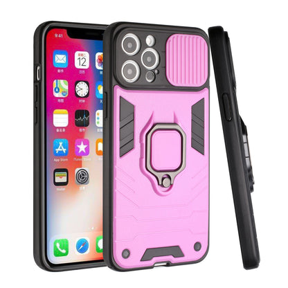 For Apple iPhone XR Kickstand Hybrid with Camera Protector, Built-in 360° Rotate Ring Stand Magnetic PC & TPU Bumper  Phone Case Cover