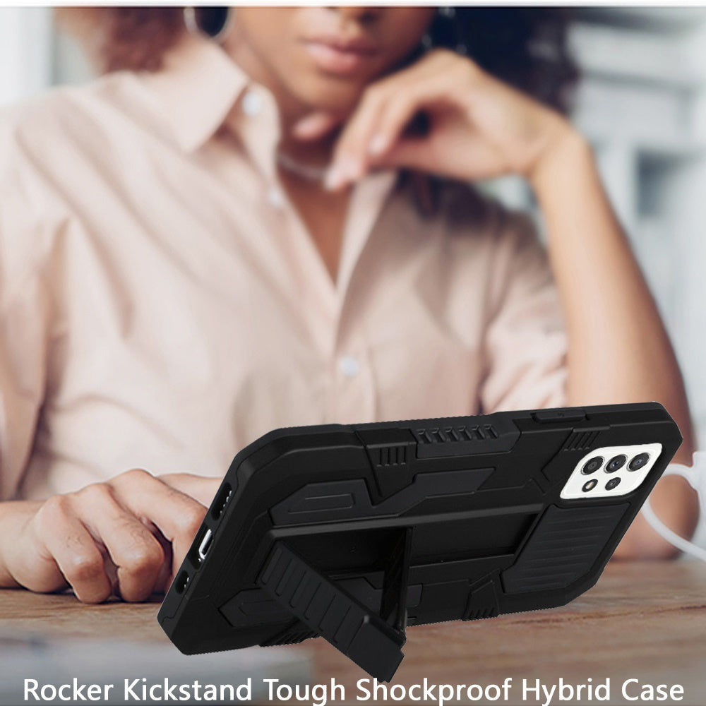 For Samsung Galaxy A33 5G Hybrid Tough Rugged [Shockproof] Dual Layer Protective with Kickstand Military Grade Hard PC + TPU  Phone Case Cover