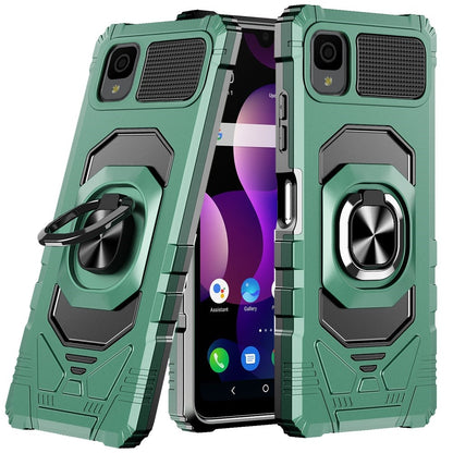 For TCL 30 LE T602DL /TCL 30z Hybrid 2in1 Dual Layer with Rotate Magnetic Ring Stand Holder Kickstand, Rugged Shockproof  Phone Case Cover