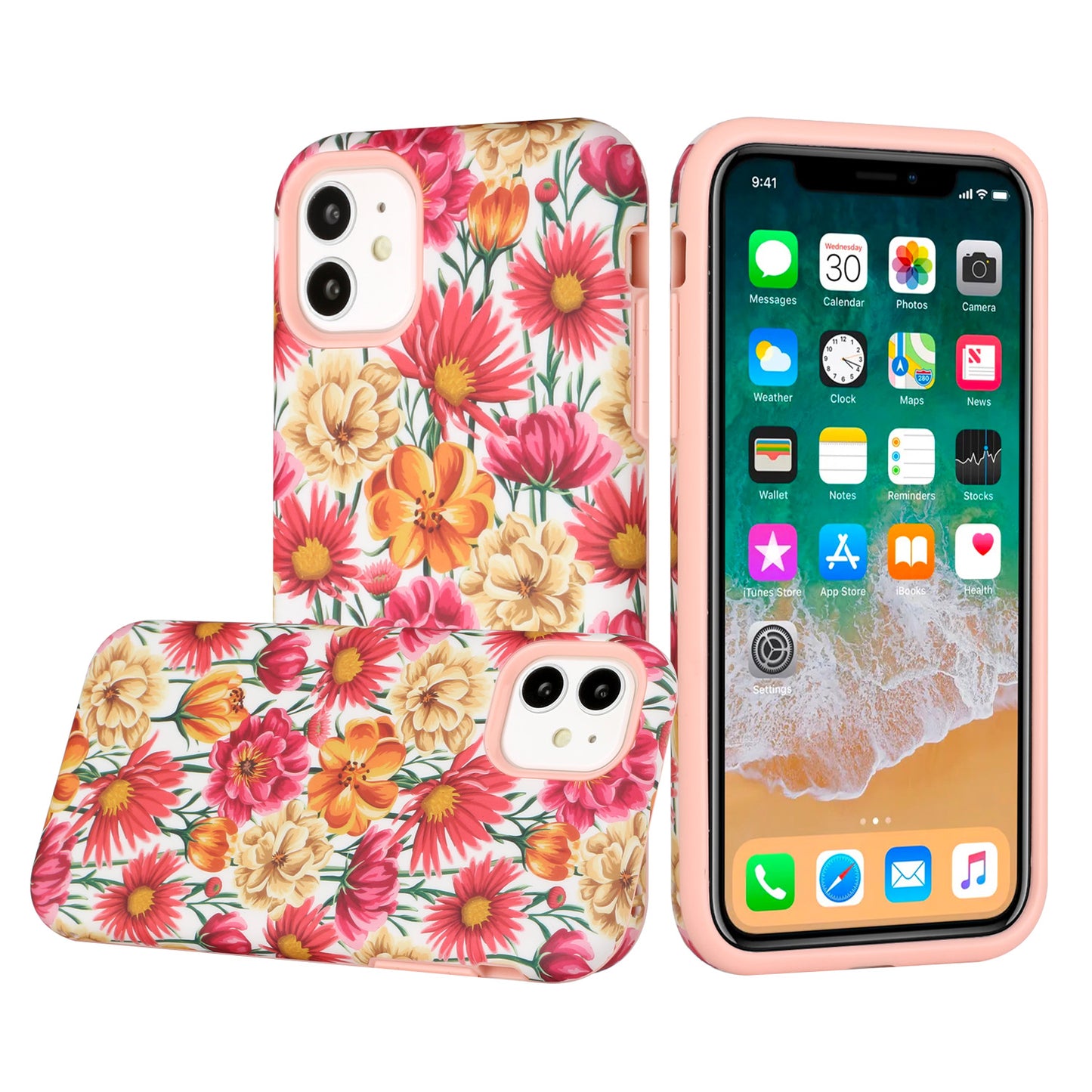 For Samsung Galaxy A53 5G Bliss Floral Stylish Design Hybrid Rubber TPU Hard PC Shockproof Armor Slim Fit  Phone Case Cover