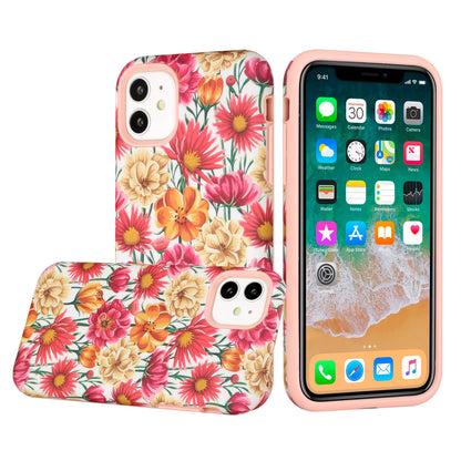 For Apple iPhone 14 Pro Max (6.7") Bliss Floral Stylish Design Hybrid Rubber TPU Hard Shockproof Armor Slim  Phone Case Cover