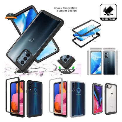 For Samsung Galaxy A53 5G Clear Dual Layer Rugged Bumper Frame Heavy Duty Hybrid Shockproof Rubber TPU Body Defender  Phone Case Cover