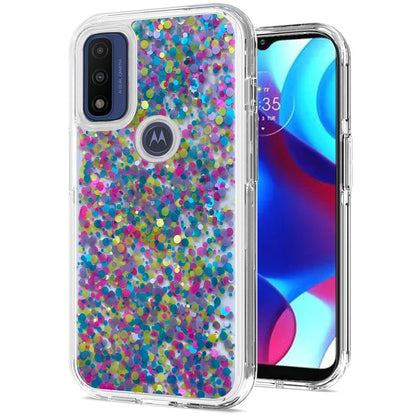 For Motorola Moto G Power 2022 Colorful Glitter Bling Sparkle Epoxy Glittering Shining Hybrid Silicone Shockproof  Phone Case Cover