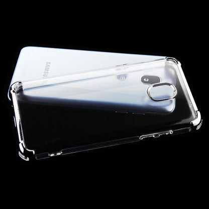 For Samsung Galaxy J3 (2018)/ Galaxy J3 Star/ Galaxy J3 Slim Hybrid Transparent Rubber Gummy Hard PC Silicone Electroplating Clear / Silver Phone Case Cover