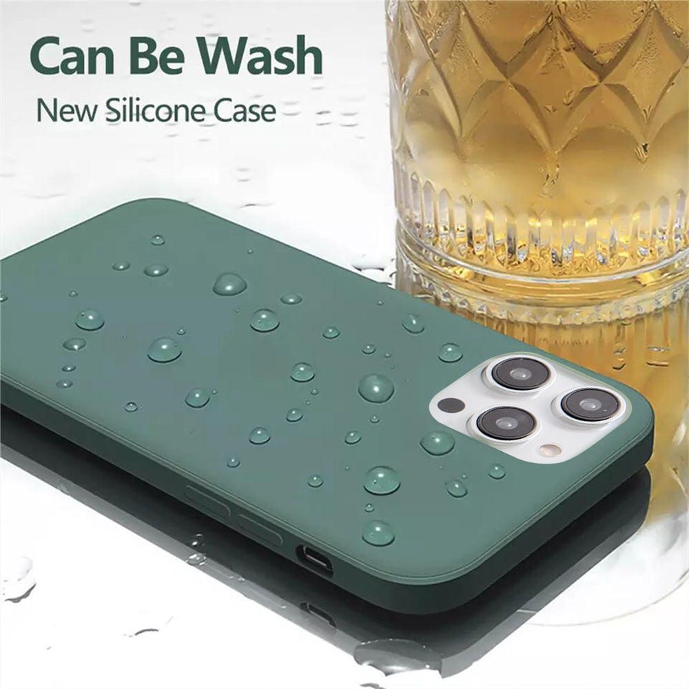 For Apple iPhone 14 /Plus Pro Max Liquid Silicone Hybrid Gel Soft Rubber with Microfiber Lining Shockproof Flexible TPU Anti-Drop  Phone Case Cover