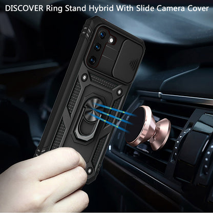 For Apple iPhone 14 Pro Max (6.7") Hybrid Built-in 360° Rotate Magnetic Ring Stand with Camera Protection Heavy Duty  Phone Case Cover