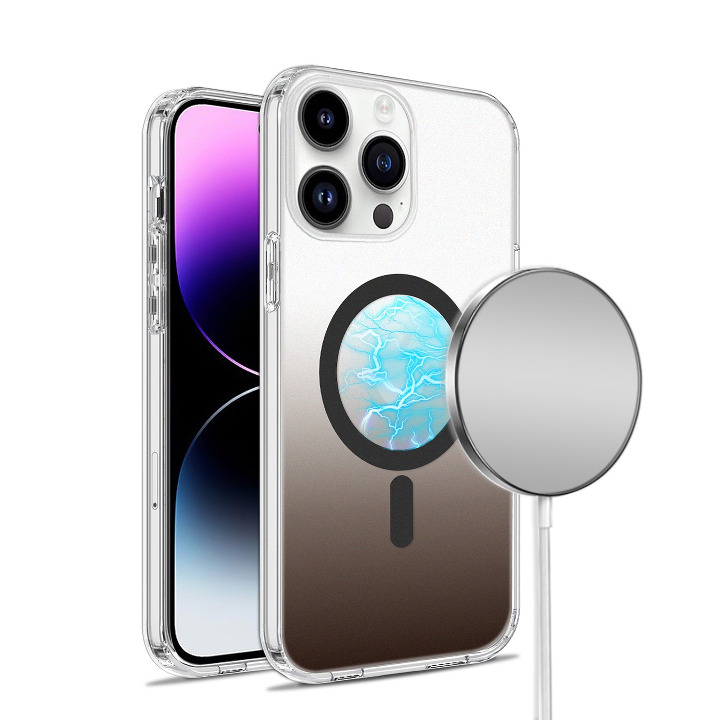 For Apple iPhone 14 /Plus Pro Max Hybrid IMD Frosted Two Tone with MagSafe Magnetic Wireless Charging Slim Hard PC  Phone Case Cover