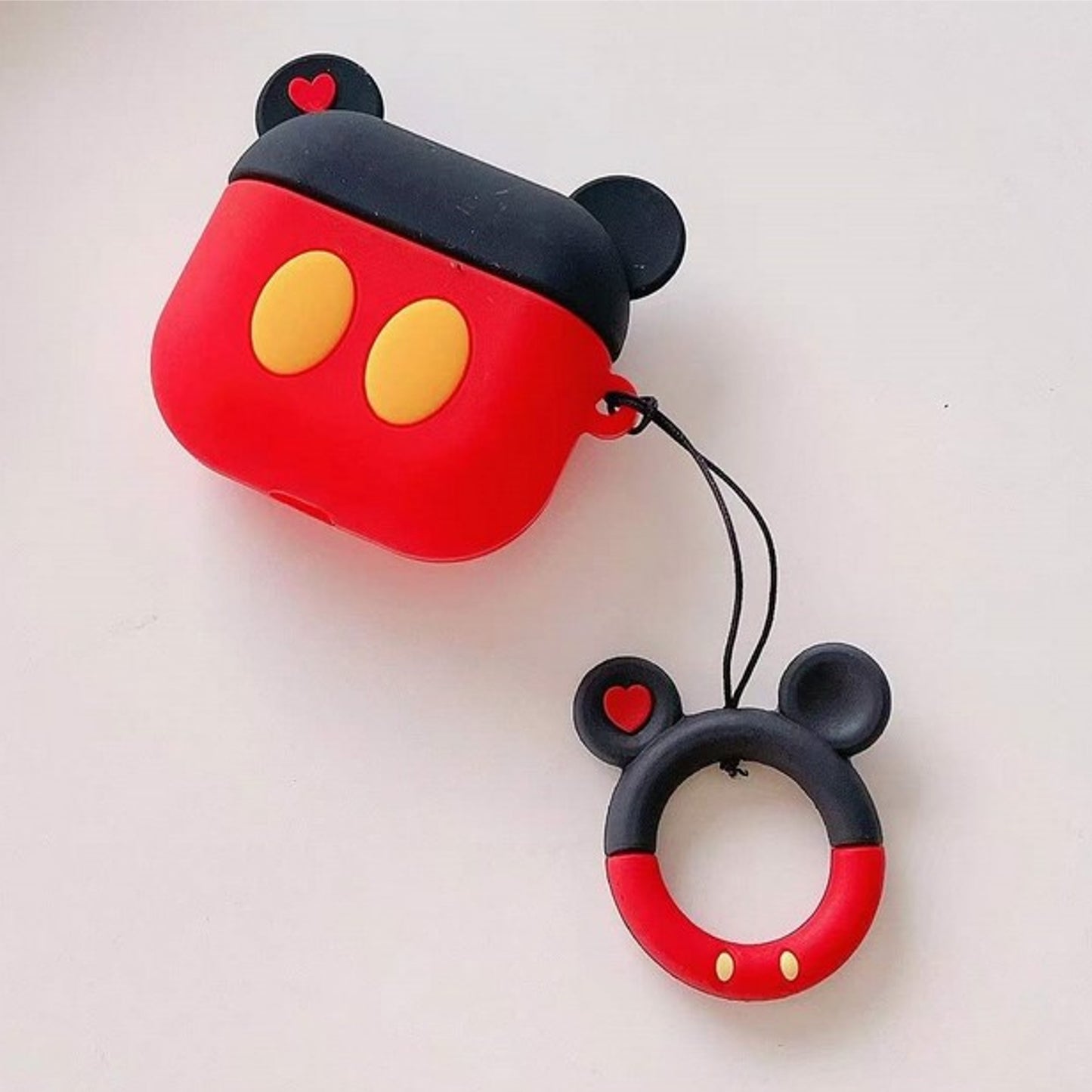 For Apple AirPods 3 (2021) Hybrid Cute 3D Fun Design Silicone Skin Cartoon Animal with Keychain Holder Rubber TPU Soft  Phone Case Cover