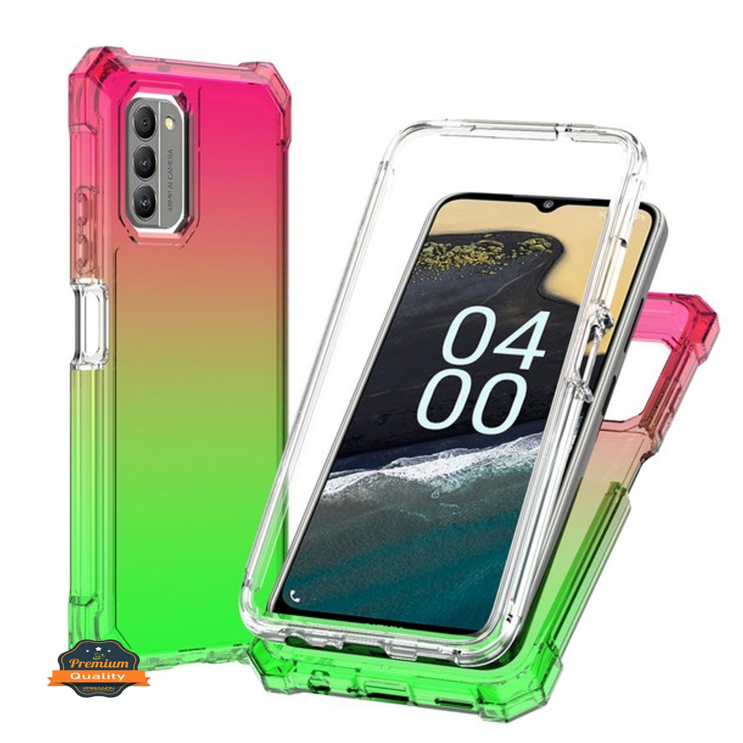 For Nokia G400 Hybrid 2in1 Front Bumper Frame Cover Square Edge Shockproof Soft TPU + Hard PC Anti-Slip Heavy Duty  Phone Case Cover