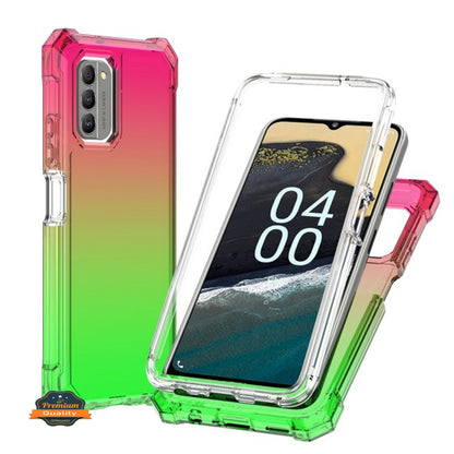 For Nokia G400 Hybrid 2in1 Front Bumper Frame Cover Square Edge Shockproof Soft TPU + Hard PC Anti-Slip Heavy Duty  Phone Case Cover
