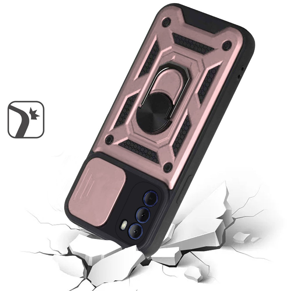 For Motorola Moto G Stylus 5G 2022 Hybrid Cases with Camera Lens Cover and Ring Holder Kickstand Rugged Dual Layer Hard  Phone Case Cover