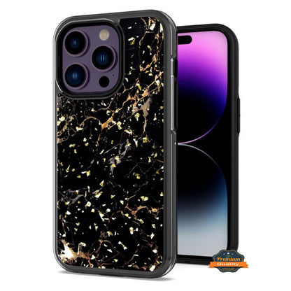 For Apple iPhone 14 /Plus Pro Max Pattern Design Bling Glitter Shockproof Hybrid TPU Frame and Hard Back Slim  Phone Case Cover
