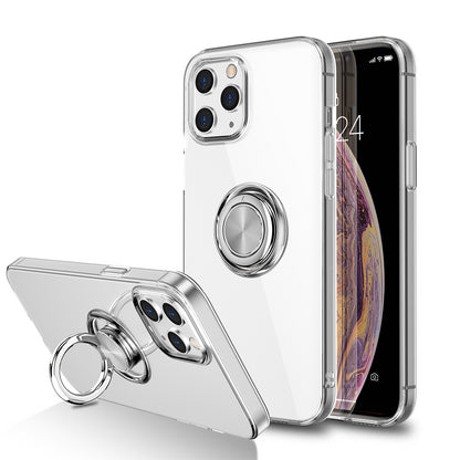 For Apple iPhone 14 Plus (6.7") Hybrid Case with Invisible Ring Kickstand, Protective Hard Shock -Absorbing Bumper Clear Transparent Phone Case Cover