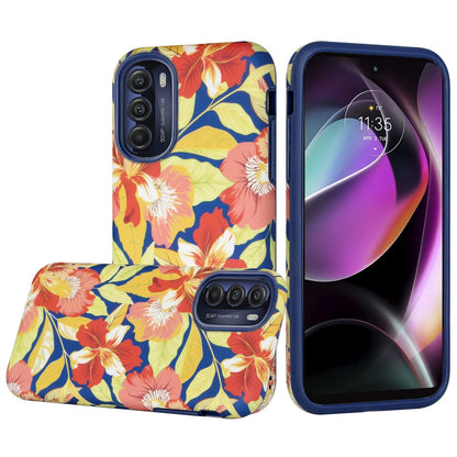 For Motorola Moto G 5G 2022 Bliss Floral Stylish Design Hybrid Rubber TPU Hard Shockproof Armor Slim  Phone Case Cover