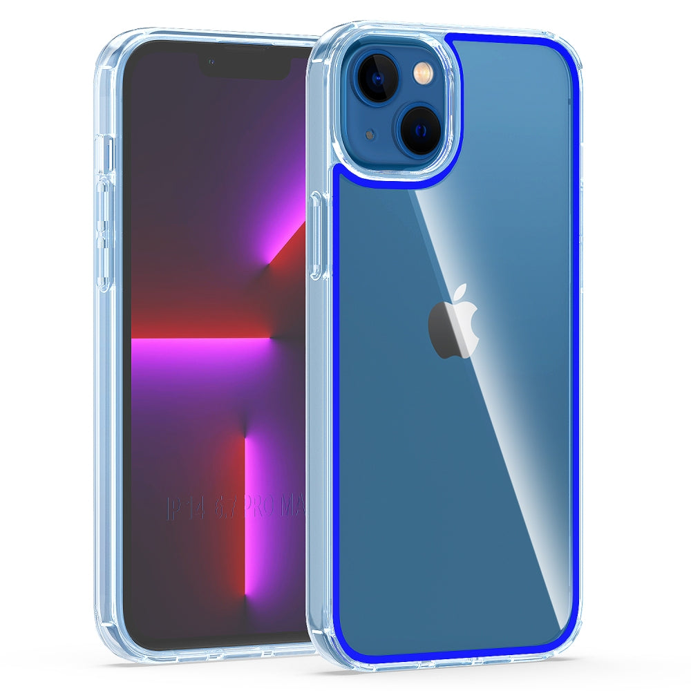 For Apple iPhone 14 /14 Pro Max Transparent Acrylic Hybrid Cushion Rigid Shock Protection Rubber Bumper Hard Back  Phone Case Cover