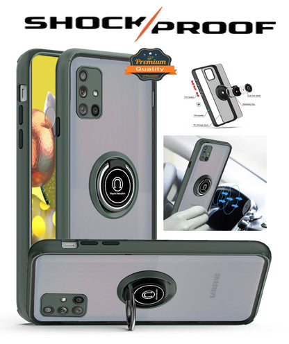 For Apple iPhone 14 Plus (6.7") Hybrid Protective PC & TPU Shockproof with 360° Rotation Ring Stand & Covered Camera  Phone Case Cover