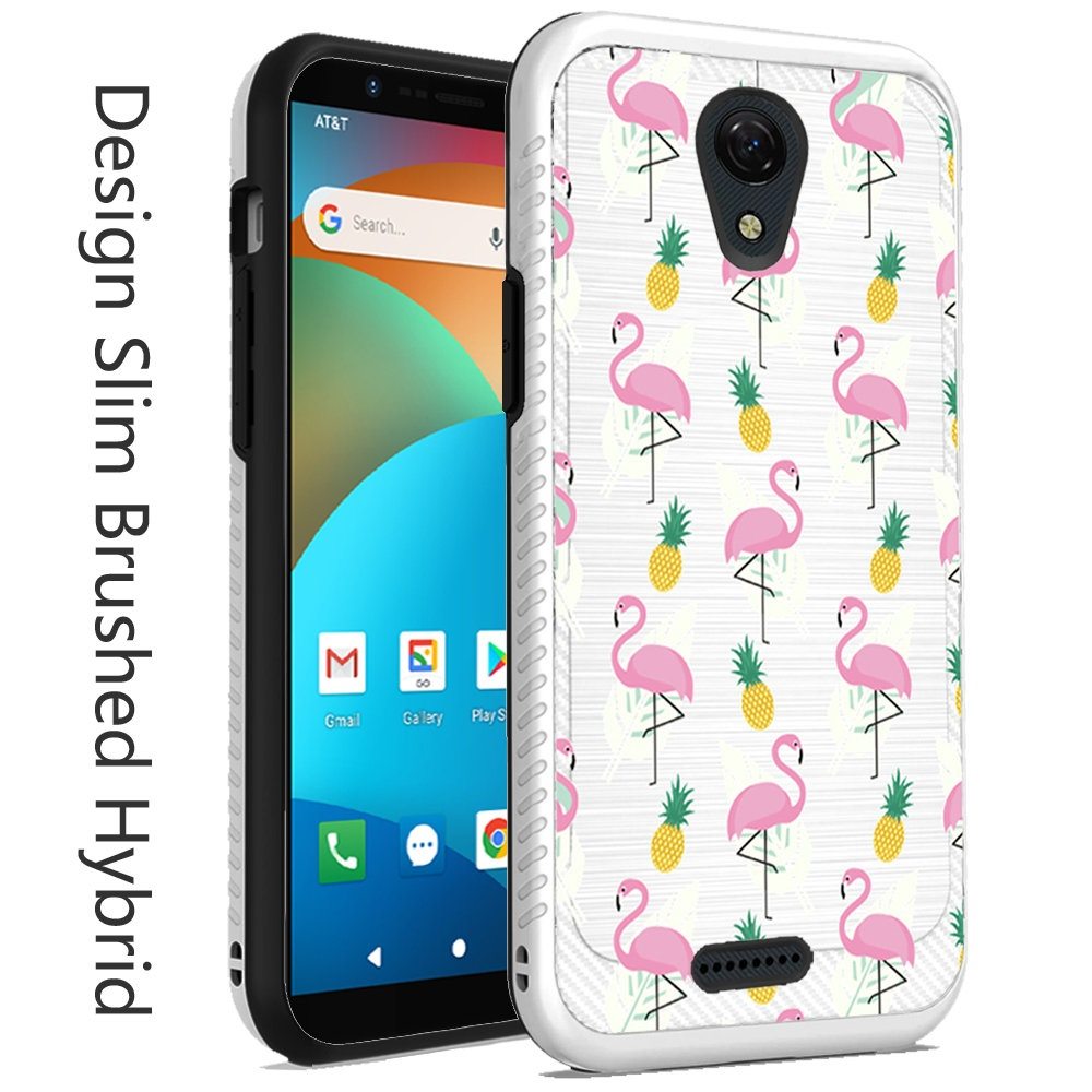 For Cricket Icon 2 Cute Design Printed Pattern Fashion Brushed Texture Shockproof Dual Layer Hybrid Slim Protective Had PC + TPU Rubber  Phone Case Cover