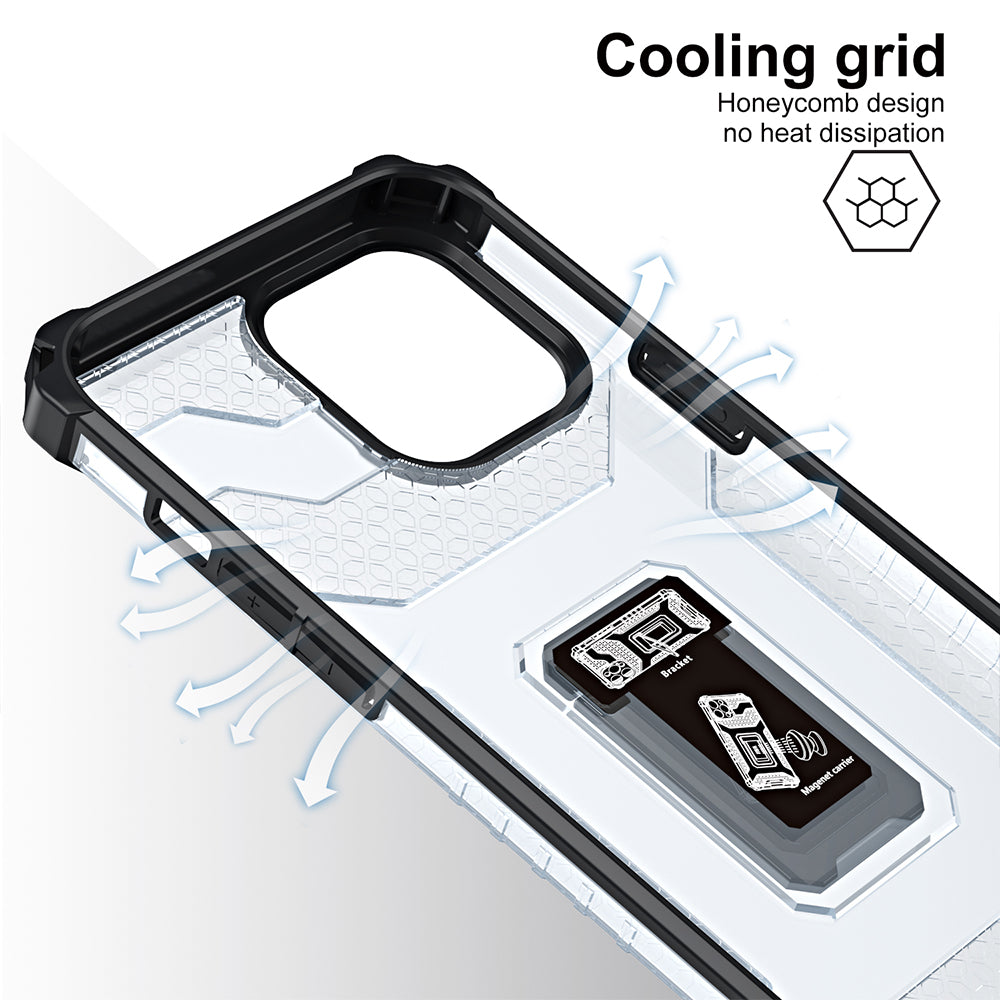 For Apple iPhone 13 /Pro Max Rugged Hybrid Armor with Magnetic Kickstand Ring Holder Anti-Shock Corner & Camera Protection  Phone Case Cover