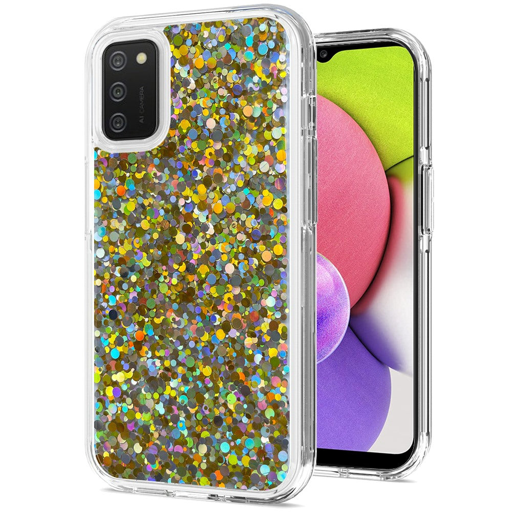 For Apple iPhone 14 Pro Max (6.7") Colorful Glitter Bling Sparkle Epoxy Glittering Shining Hybrid Hard Shockproof  Phone Case Cover