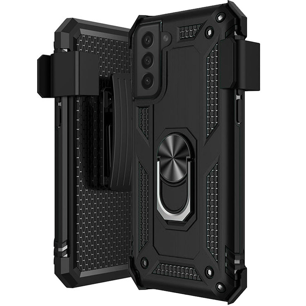 Samsung Galaxy S22 /Plus Ultra Belt Clip Holster Ring Stand Holder, Military Grade Fit for Magnetic Car Mount Shockproof Hybrid Rugged  Phone Case Cover