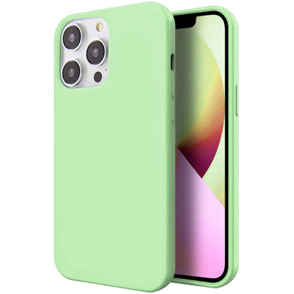 For Apple iPhone 14 /Plus Pro Max Liquid Silicone Hybrid Gel Soft Rubber with Microfiber Lining Shockproof Flexible TPU Anti-Drop  Phone Case Cover