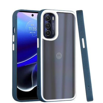 For Motorola Moto G Stylus 5G 2022 Hybrid Transparent Colored Frame Bumper Hard Back Shockproof Slim TPU Protective  Phone Case Cover
