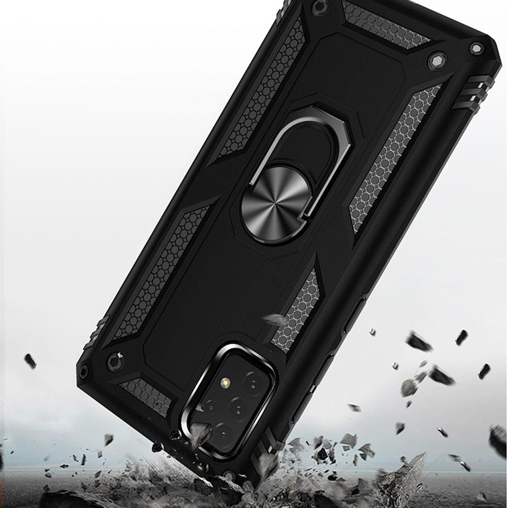 For Samsung Galaxy A23 5G Military Grade Rugged Dual Layers Hard PC + TPU Shockproof Hybrid with Ring Kickstand  Phone Case Cover