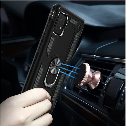For Samsung A03 Core Hybrid Durable Dual Layer with 360° Rotatable Ring Stand Holder Kickstand Fit Magnetic Car Mount  Phone Case Cover