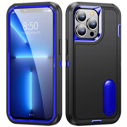 For Apple iPhone SE 3 (2022) SE/8/7 Hybrid 3 Layers 3in1 Hard PC Shockproof with Kickstand Heavy Duty TPU Rubber  Phone Case Cover