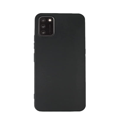 For BLU View 3 (B140DL) Slim Flexible TPU Hybrid [Matte Finish Coating] Shock Absorbing Rubber Silicone Gummy Protection Black Phone Case Cover