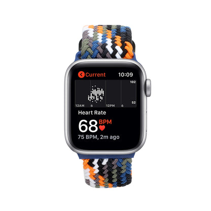 For Apple Watch Size 42/44/45mm Stretchy Nylon Solo Loop Bands Adjustable Braided Sport Elastics Women Men Strap for iWatch Series 7 6 5 4 3 2 1 SE  Phone Case Cover