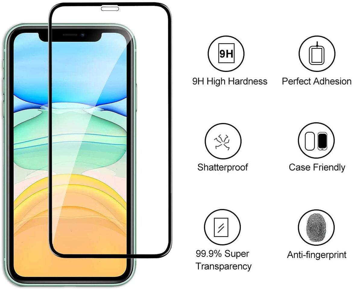 For Samsung Galaxy A13 5G Full-Coverage Tempered Glass Screen Protector [2.5D Round Edge] Tempered Glass Film 0.25mm Full Cover Clear Black Screen Protector