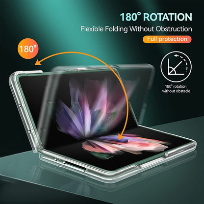 For Samsung Galaxy Z Fold 4 5G Ultra Thin Transparent Premium PC Hard TPU Full Protection Non-Slip Hybrid Shockproof Clear Phone Case Cover