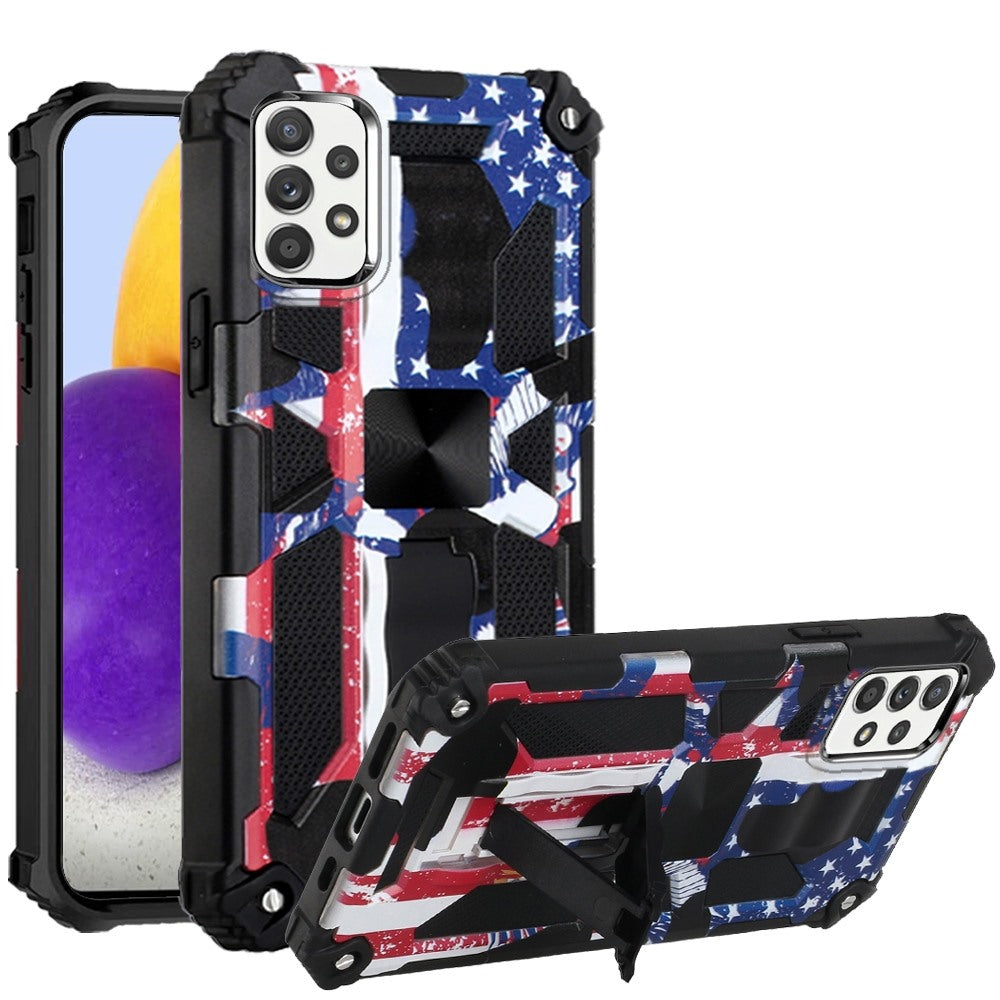For Samsung Galaxy A73 5G Heavy Duty Stand Hybrid Shockproof [Military Grade] Rugged Protective with Built-in Kickstand  Phone Case Cover