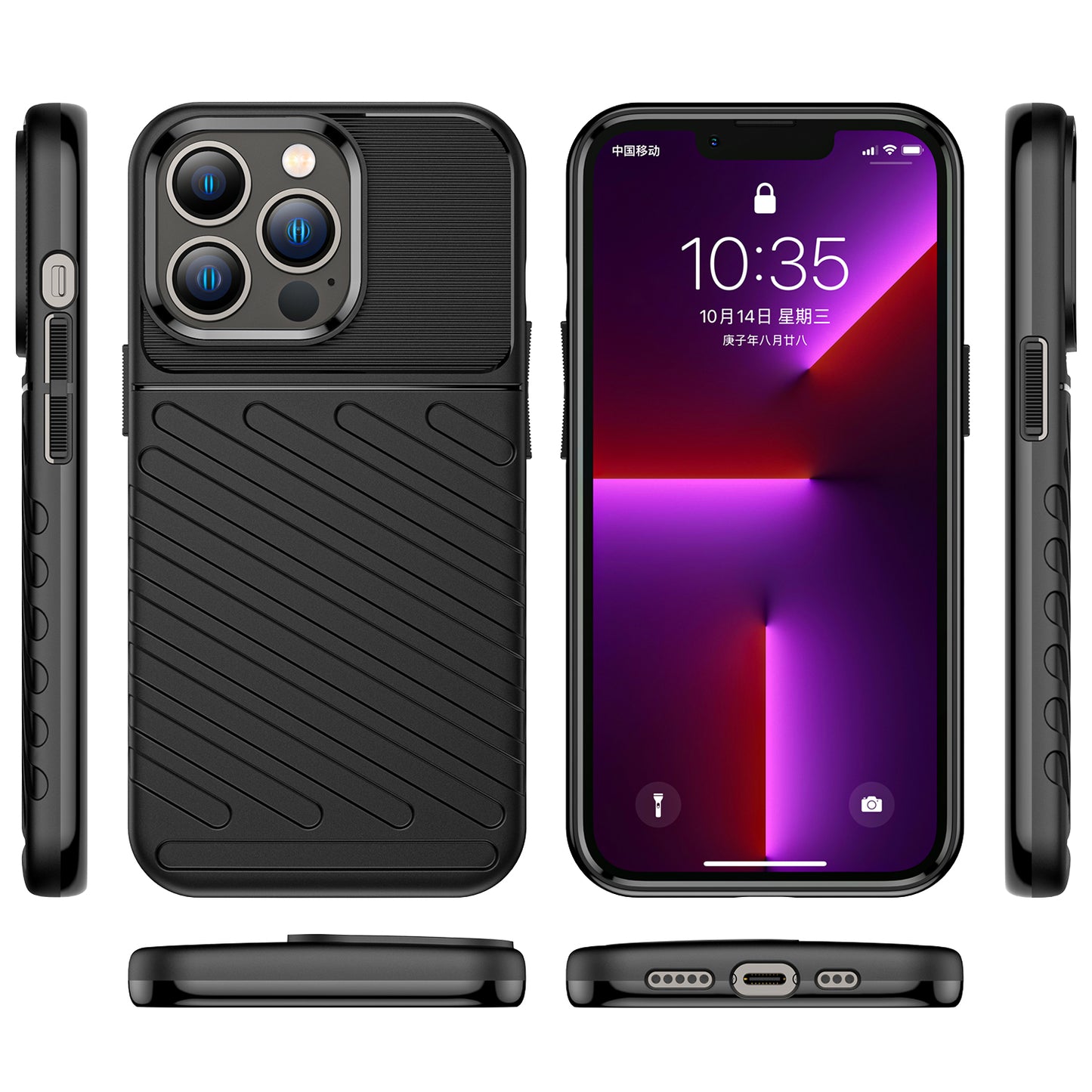 For Samsung Galaxy A33 5G Rugged Hybrid Hard Silicone Gel TPU Bumper Texture Shockproof Anti Slip Protective Stylish Slim  Phone Case Cover