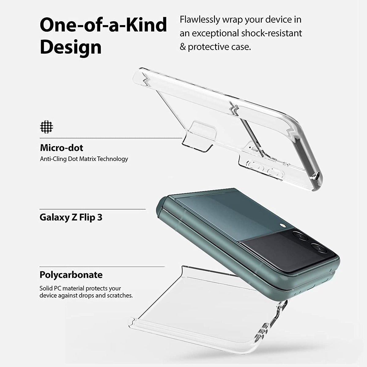 For Samsung Galaxy Z Flip 4 5G Ultra Thin Transparent Premium PC Hard TPU Full Protection Non-Slip Hybrid Shockproof Clear Phone Case Cover