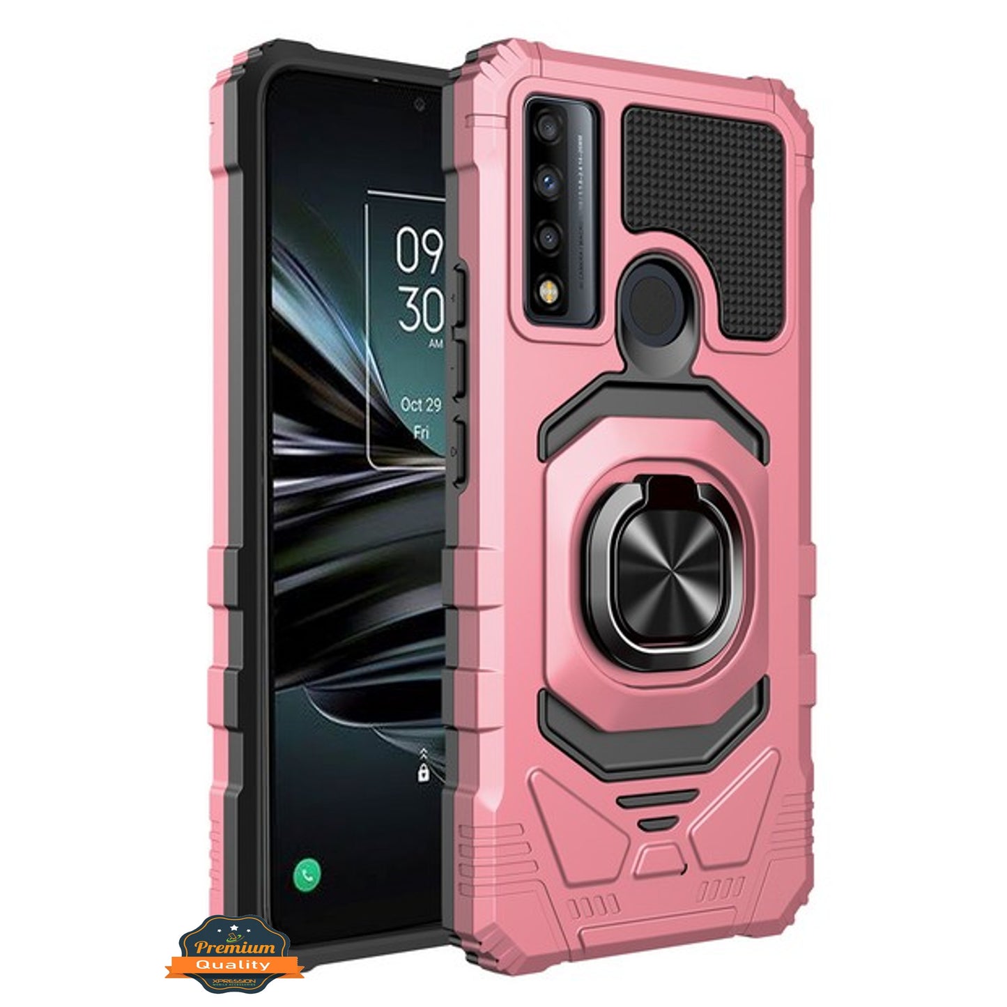 For Wiko Voix Premium Hybrid Magnetic Car Mount Ring Kickstand Stand Holder Armor Protective [Military Grade]  Phone Case Cover