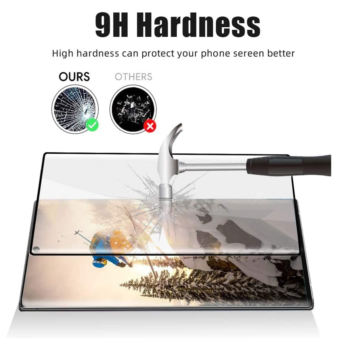 For OnePlus 10 Pro 5G Screen Protector Curve 3D Full Coverage 9H Hardness Tempered Glass Protector Shield 9H Bubble-Free Clear Screen Protector