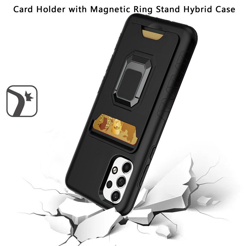 For Samsung Galaxy A33 5G Wallet Case Designed with Credit Card ID Holder & Stand Kickstand Ring Heavy Duty Hybrid Armor  Phone Case Cover
