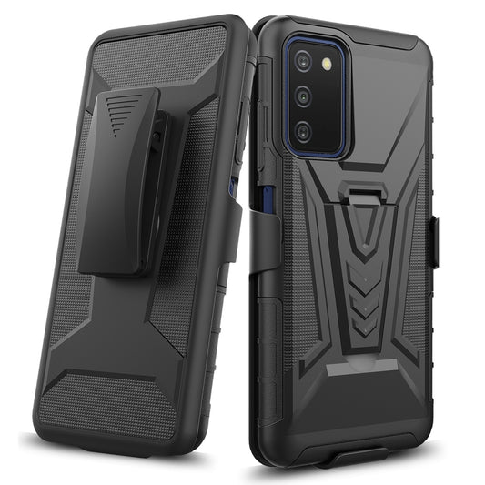 For Apple iPhone 14 Pro Max (6.7") Belt Clip Holster Shockproof with Clip On & Kickstand Heavy Duty 3in1 Hybrid Black Phone Case Cover