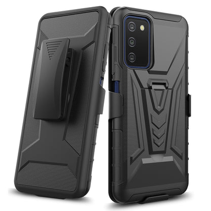 For Apple iPhone 14 Pro (6.1") Belt Clip Holster Shockproof with Clip On & Kickstand Heavy Duty 3in1 Hybrid Black Phone Case Cover