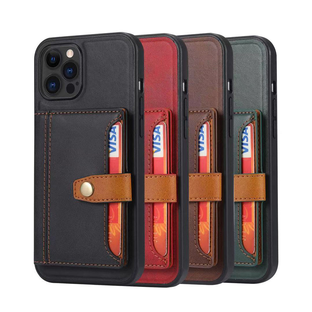 For Apple iPhone 14 /Plus Pro Max Leather Wallet Case Multi Card Slim Hybrid Pouch with 5 Credit Card & ID Slots Stand Flip  Phone Case Cover