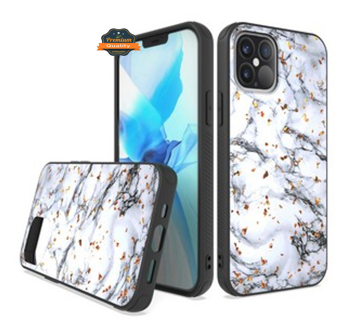 For Apple iPhone 13 Pro Max (6.7") Stylish Designed Glitter Bling Hybrid Slim PC TPU Rubber Silicone Shock-Absorption Hard  Phone Case Cover